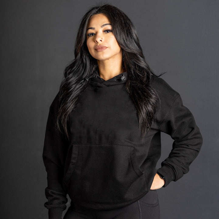 #UNISEX BLACK HOODIE (OSFT)
