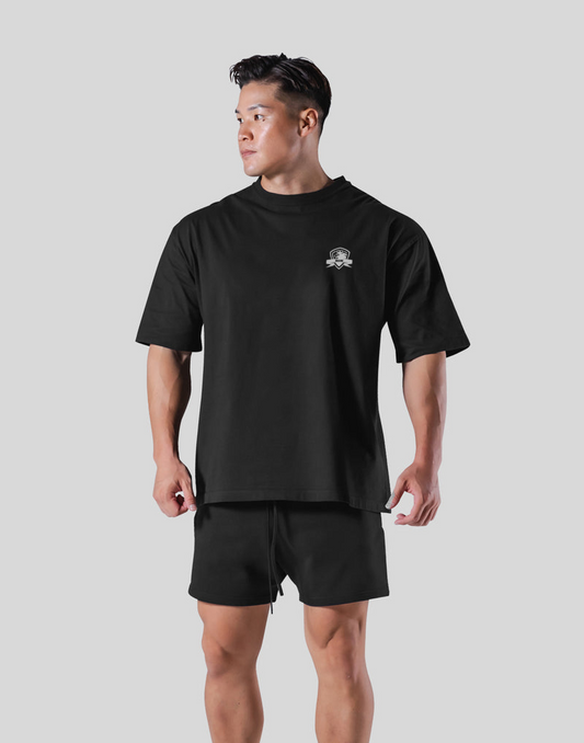 SOLID BLACK TEE (BLK-OSFT) (Spun-sale)